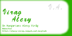 virag alexy business card