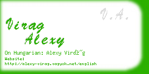 virag alexy business card